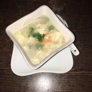 5. Potage aux oeufs mimosa