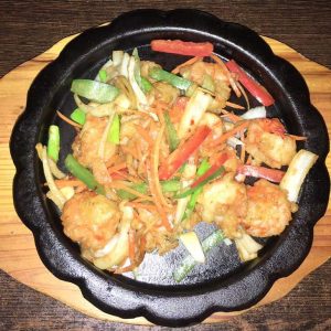 14D. Scampis grillés flambés